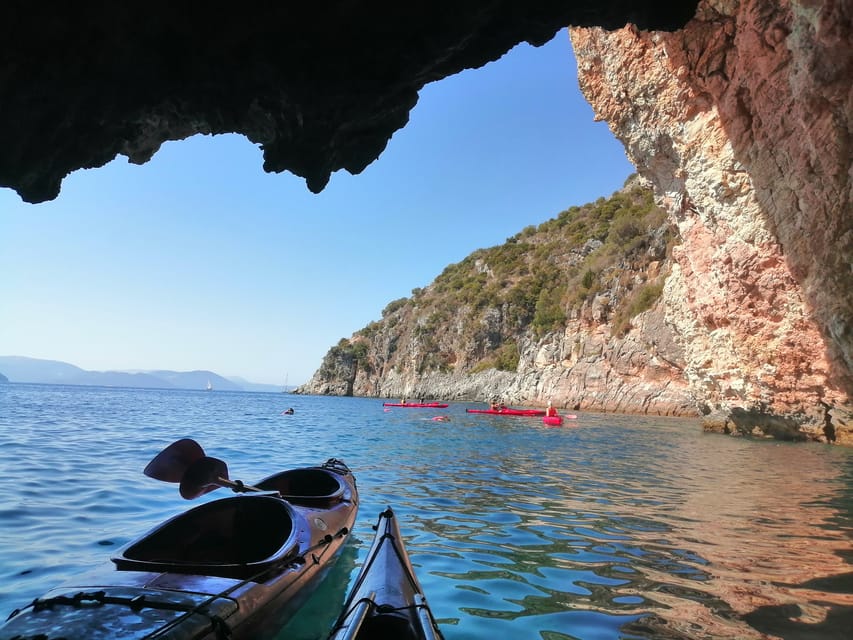 Lefkada: Blue Cave Kayak Tour with a Taste of Greece - The Peristera cave and its quiet character