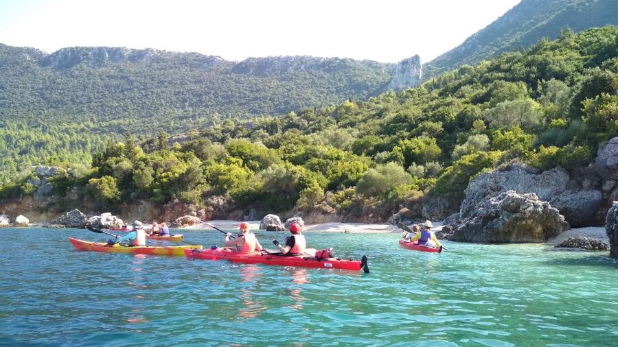 Lefkada: Full Day Sea Kayaking Tour - Thilia’s reef, lunch, and a proper rest