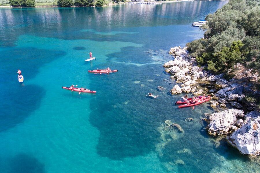 Lefkada: Full Day Sea Kayaking Tour - Paddling to Red Rock Beach