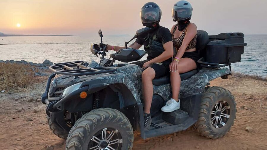 Malia: Off-Road Quad Safari Evening Tour with Dinner - Ending with a one-hour Cretan dinner