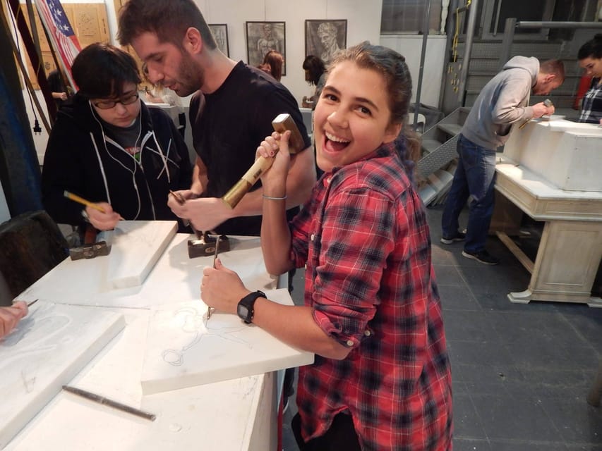 Marble Carving Workshop: Create Your own Symbol of Strength - Drawing your design before touching the stone
