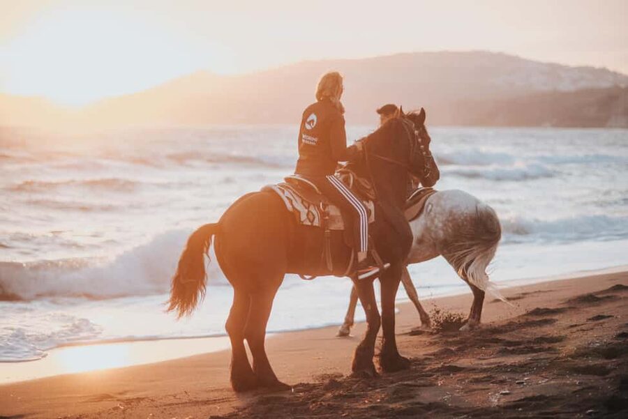 Megalochori: Horseback Riding Tour for Experienced Riders - Eros Beach and the black-sand gallop
