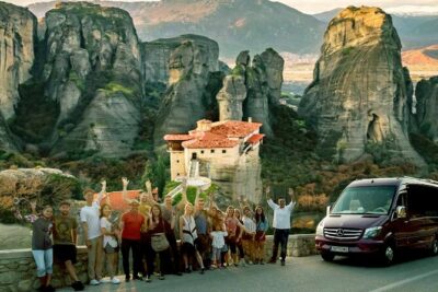 Meteora Monasteries & Caves DayTrip from Athens with Greek Lunch