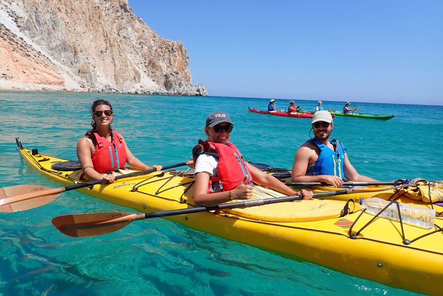 Milos: Guided Kayaking Trip with Snorkelling & Lunch - The second paddle and the long lunch stop
