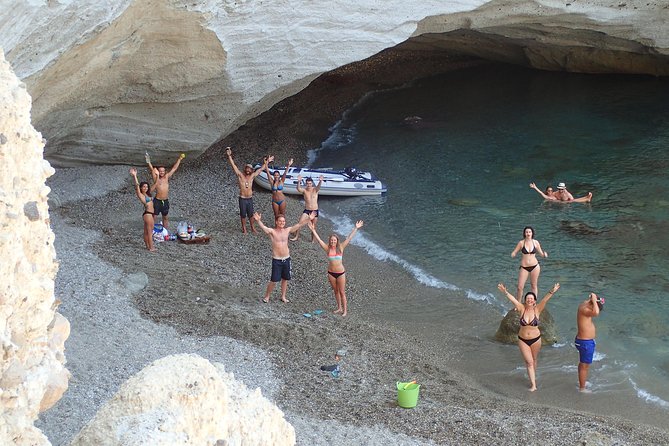 Milos Small-Group Full-Day Cruise with Snorkelling and Lunch - Sykia Cave by dinghy