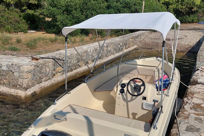 Motor Boat Hire in Corfu Italmar 17,Asso 5.10, Next 5m - Cruising Corfu’s east coastline