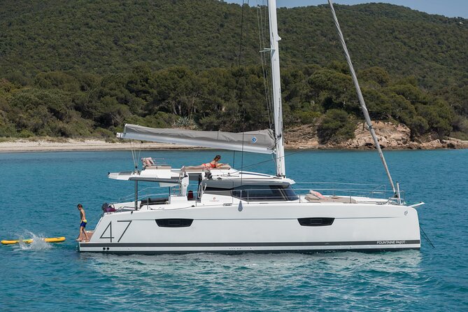 Mykonos: Brand-New Catamaran Cruise with Meal, Drinks & Transport - Trading Mykonos crowds for open water