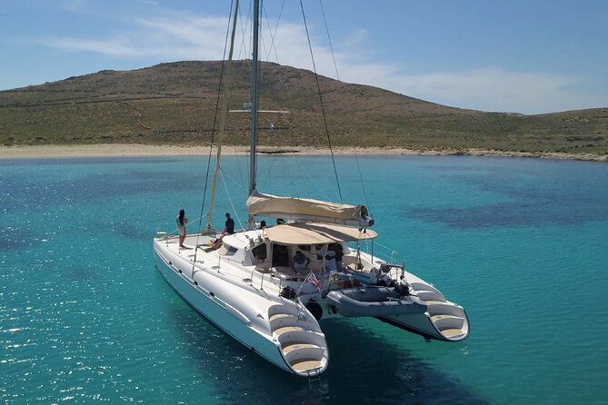 Mykonos Catamaran Premium Day-Sunset Tours 8-flavor Meal & Drinks - The south-coast alternative in windy weather