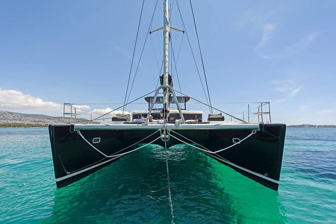 Mykonos Catamaran Premium Day-Sunset Tours 8-flavor Meal & Drinks - Delos from the water