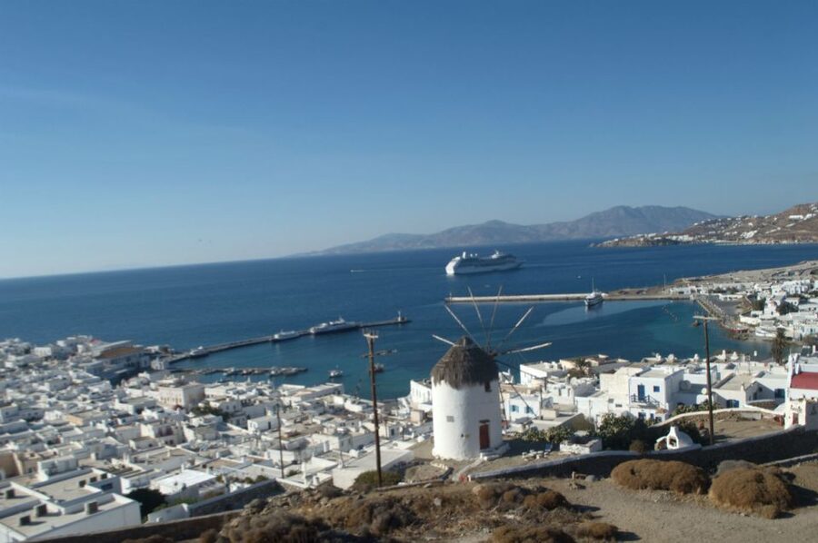Mykonos: Farm, Ano Mera Village, and Beaches Guided Tour - The panoramic photo makes a fitting finale