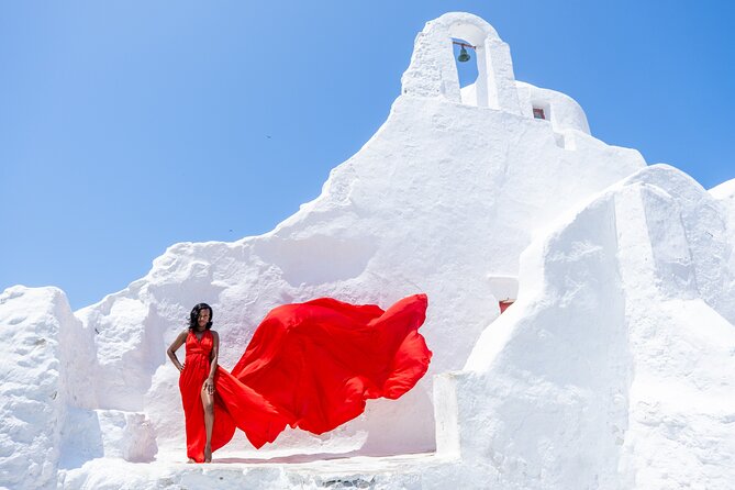Mykonos Flying Dress Photoshoot - Key points to know before you book