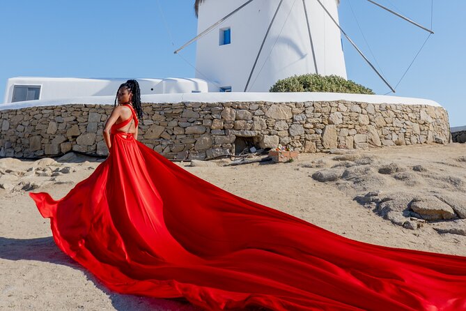 Mykonos Flying Dress Photoshoot - Posing help can make or break the result
