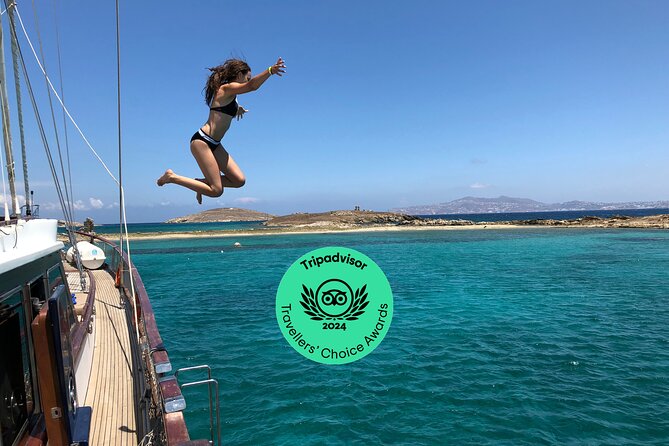 Mykonos Sail Cruise to Rhenia, Guided Tour of Delos, Lunch&Drinks - Sailing across the Aegean