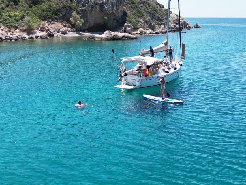 Nafplio Sun Sail Cruises | Semi-Private Half Day | With Meal - Swimming and snorkeling between Romvi and Daskalio