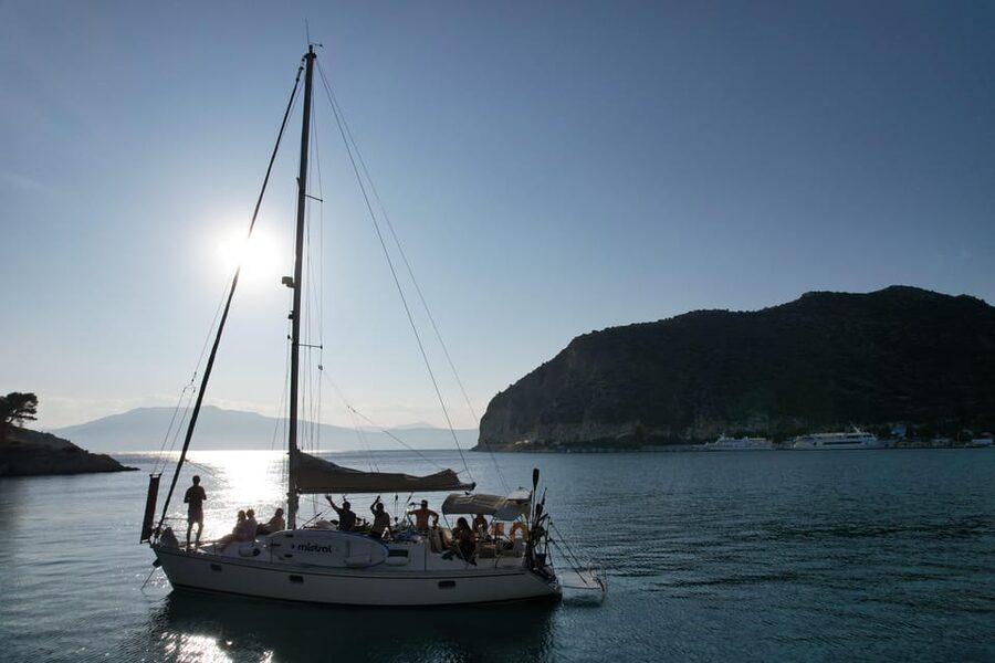 Nafplio Sun Sail Cruises | Semi-Private Half Day | With Meal - Sailing toward Xiropigado’s quieter coast