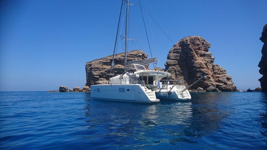 Naxos: Catamaran Cruise with Swim Stops, Food, and Drinks - Key points at a glance