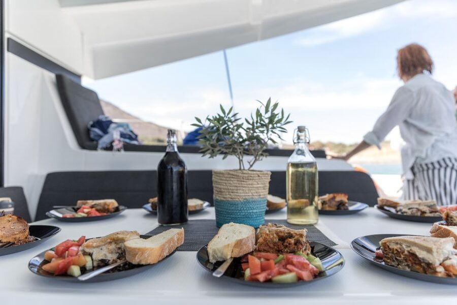 Naxos: Catamaran Cruise with Swim Stops, Food, and Drinks - Swimming, snorkeling, and jumping from the boat