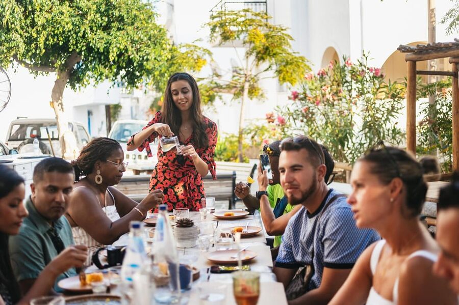 Naxos: Naxos Town Food Tour with Tastings and Wine - Starting beside the marble Sphinx