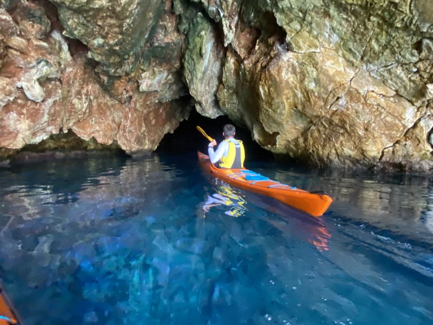Naxos: Rhina Cave and Coastline Sea Kayaking Tour - Kalandos Beach and the Southern Wetland