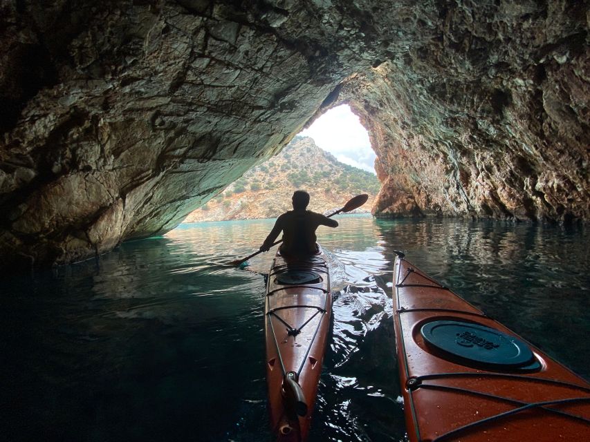 Naxos: Rhina Cave and Coastline Sea Kayaking Tour - Coves, Cliffs, and Clear Aegean Water
