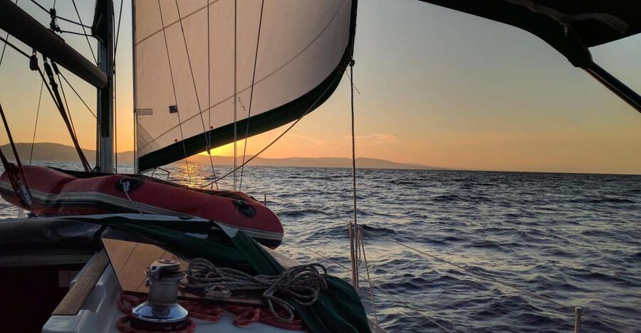 Neos Marmaras: Sunset West Sithonia Islets Sailboat Tour - Leaving Neos Marmaras for the western Sithonia coast
