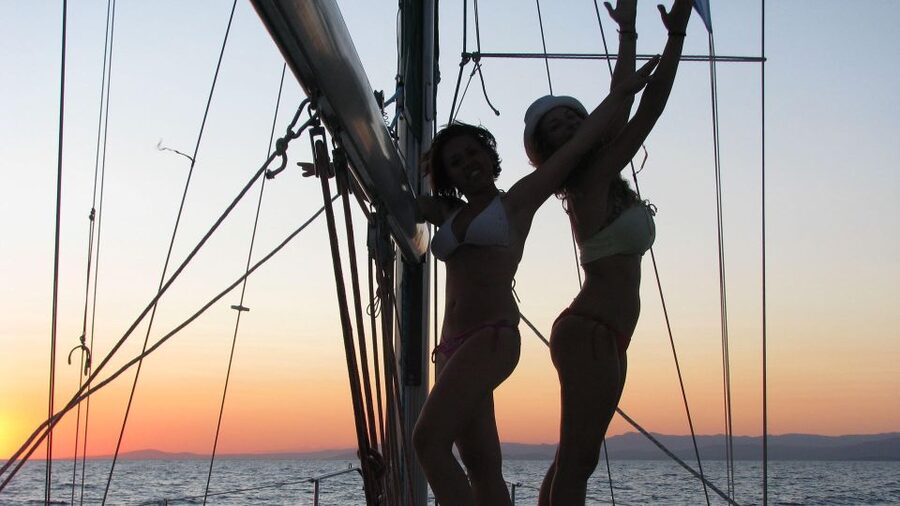 Neos Marmaras: Sunset West Sithonia Islets Sailboat Tour - Swimming near Kelyfos Island