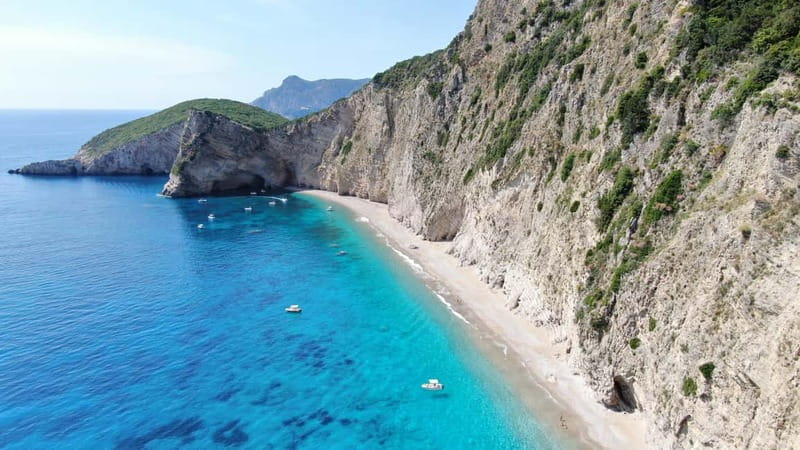 Paleokastritsa: Paradise, Yali Beach, & Blue Caves Boat Tour - Three caves along the Paleokastritsa coast