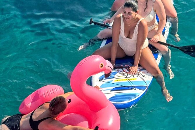Panormo: Luxury Catamaran Cruise with Lunch & Open Bar - Swimming, SUP boards, snorkeling, and the pink flamingo