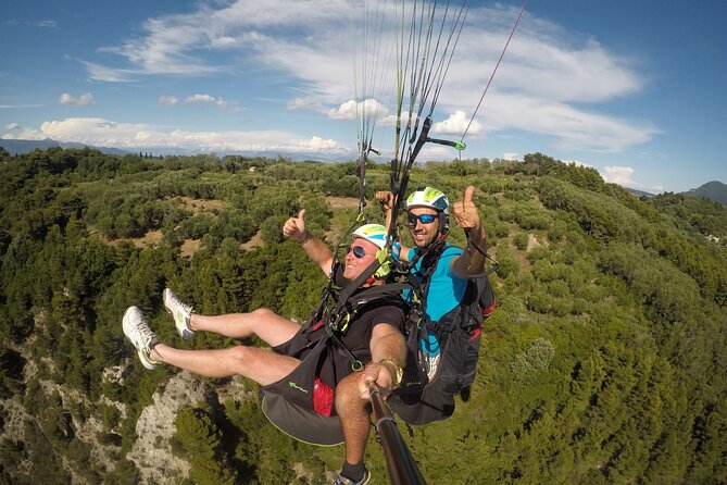 Paragliding Tandem Flight in Corfu - A Tandem Flight With the Pilot in Control