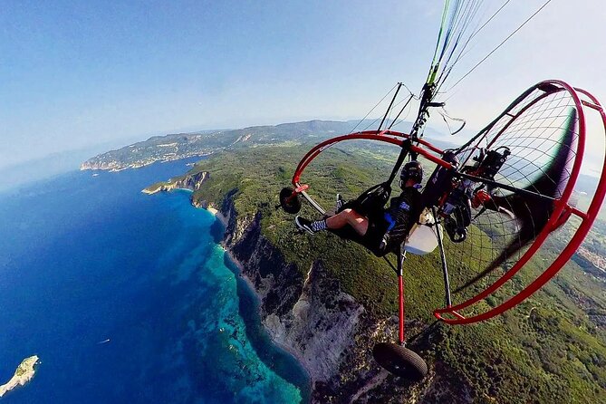 Paramotor Trike Flight at Corfu - Pelekas and the west coast from the air