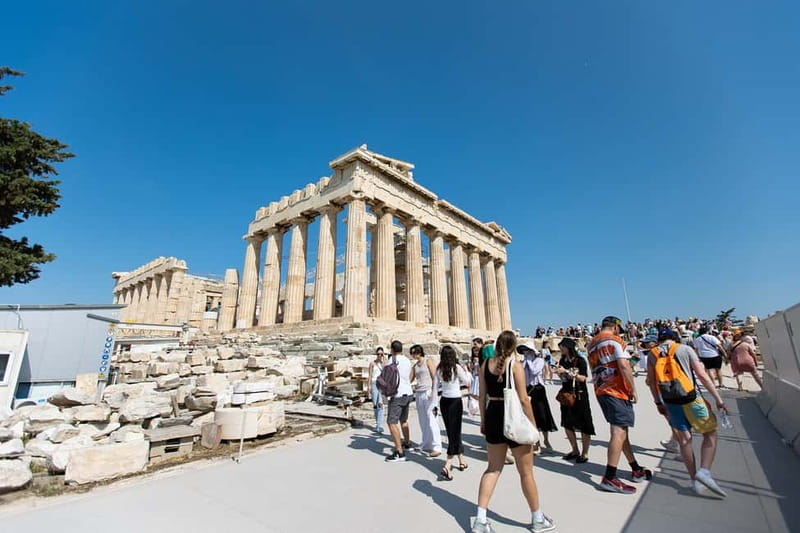 Parthenon & Acropolis Museum with Audio or Live Tour Option - Taking in the views from the Acropolis