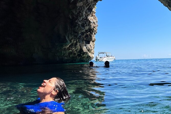 Pelion Boat Trip to "Poseidon's Caves" - The hidden beach with multicolored pebbles
