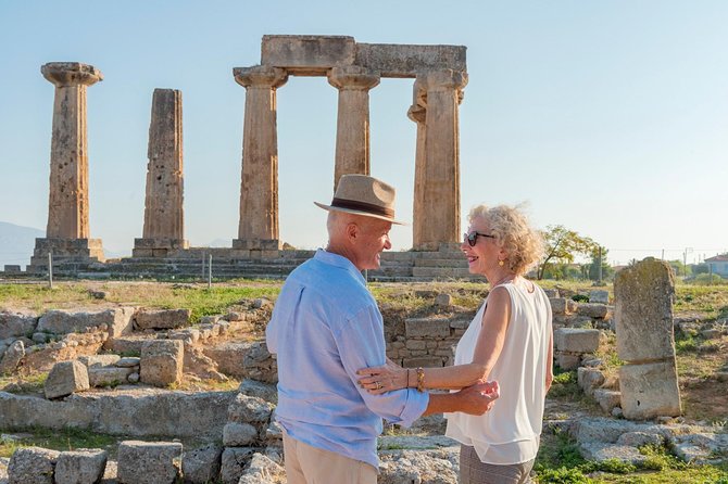 PELOPONNESE HIGHLIGHTS PRIVATE: Corinth Mycenae Nafplio Epidaurus - The Corinth Canal makes a sharp opening