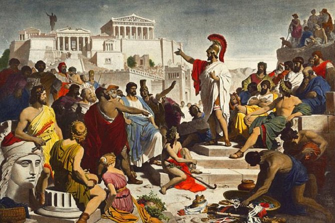 Philosophy and Democracy tour of Athens - The Tower of the Winds and Plaka