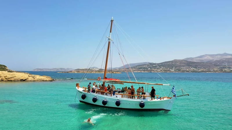 Pounta: Paros & Antiparos Cruise, Swimming & Seafood Lunch - The Padieronissia Blue Lagoon is the opening highlight