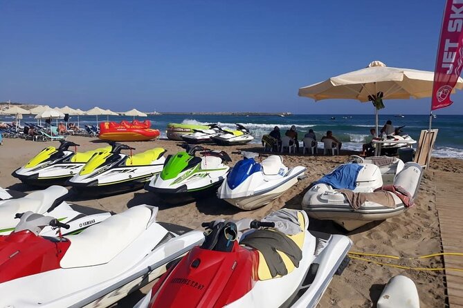 Private Jet Ski Activity on the Beach at Rethymno - A Jet Ski Ride Beside Rethymno’s Golden Beach