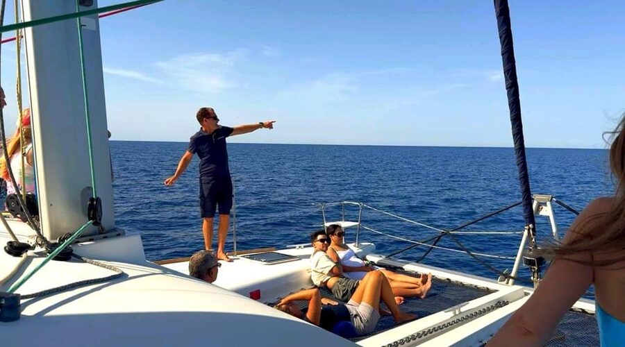 Rethymno: Sunset Catamaran Cruise - Sushi & Open Bar - Swimming and water activities near Geropotamos Beach