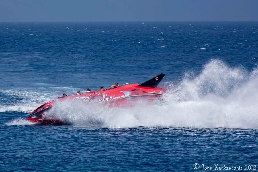 Rhodes: Beaches Trip by Jet Boat with Snorkeling and Drinks - Drinks, music, and the deck atmosphere
