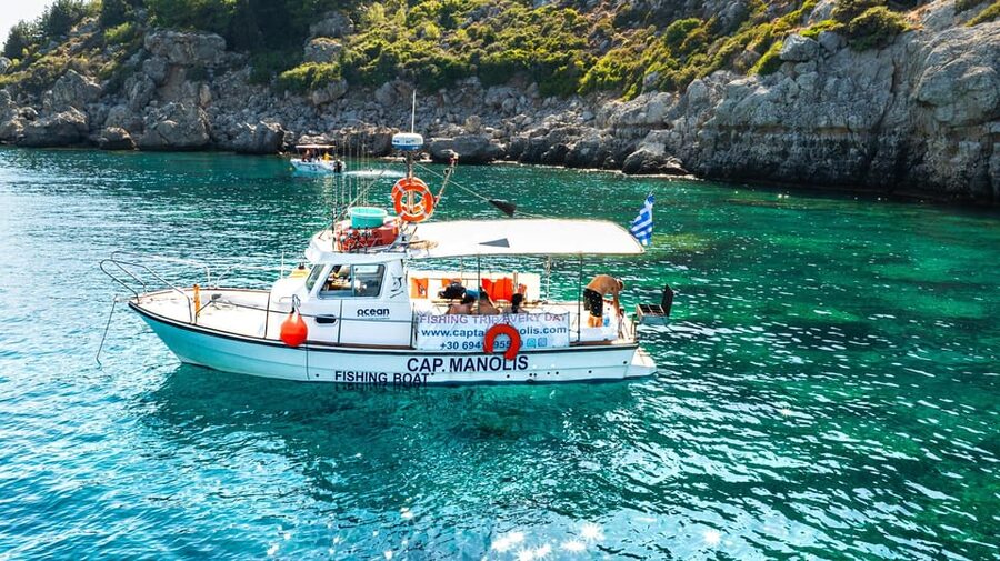 Rhodes: Captain Manolis Fishing Trip with BBQ and Swimming - Fishing the Rhodian coast with Captain Manolis