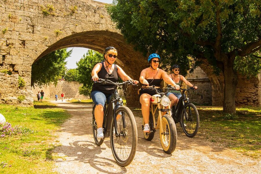 Rhodes: E-bike Highlights Sunset or Morning Photo Tour - Old Town: knights, mosques, and narrow lanes