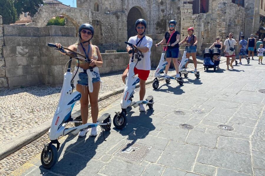 Rhodes: Explore the New and Medieval City on Trikkes - Under the walls and beside the medieval moat