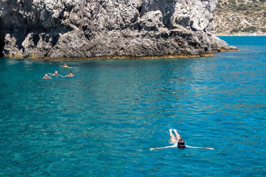 Rhodes: Full Day East Coast Bay to Bay Boat Trip with Lunch - Key points at a glance