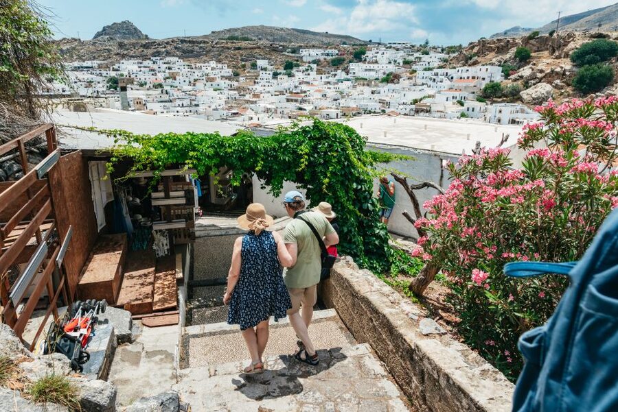 Rhodes: Guided Bus Trip to Lindos Village & Seven Springs - Three and a half hours in Lindos