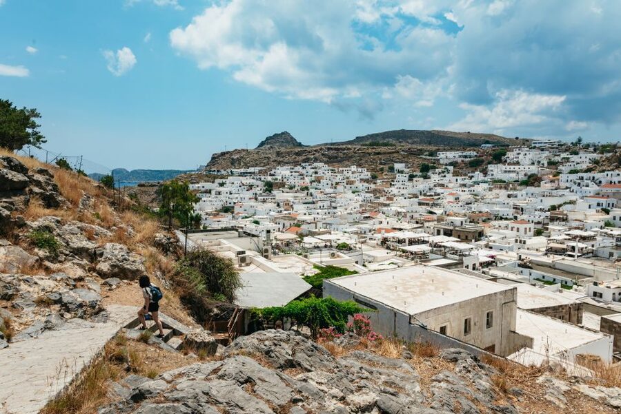 Rhodes: Guided Bus Trip to Lindos Village & Seven Springs - Beach time, lunch, and free exploration