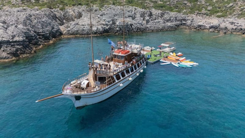 Rhodes: Gulet Trip with Food, Drinks, SUP, Kayak & Swimming - Kallithea Springs and the final swim