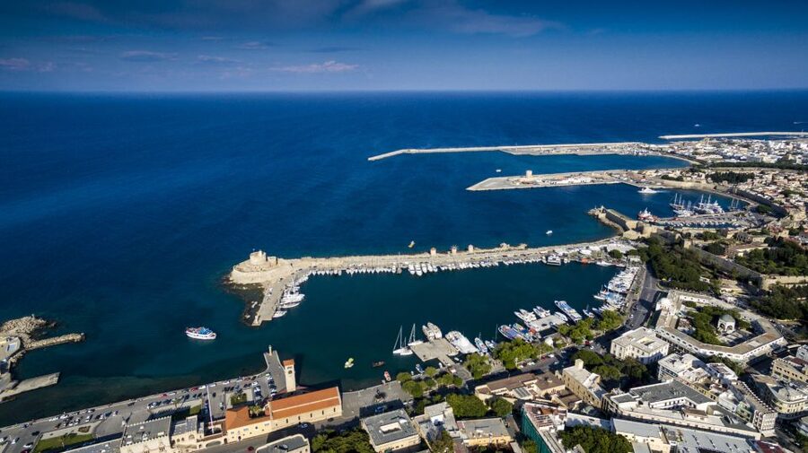 Rhodes: Hop-on Hop-off Bus and Submarine Tour - The Poseidon Submarine at Mandraki Harbor