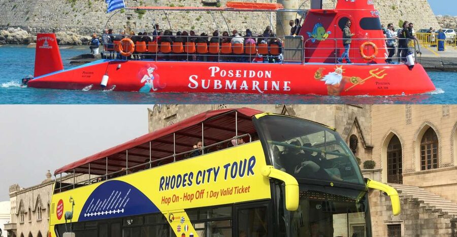Rhodes: Hop-on Hop-off Bus and Submarine Tour - What each bus stop adds to the day