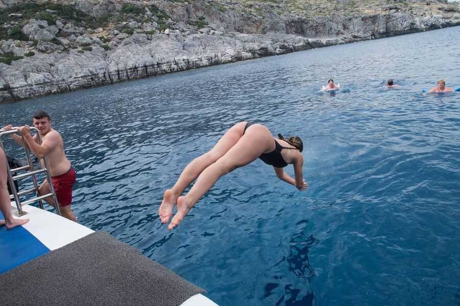 Rhodes: Lindos Cruise with 2 Swim Stops - Who will enjoy this day most