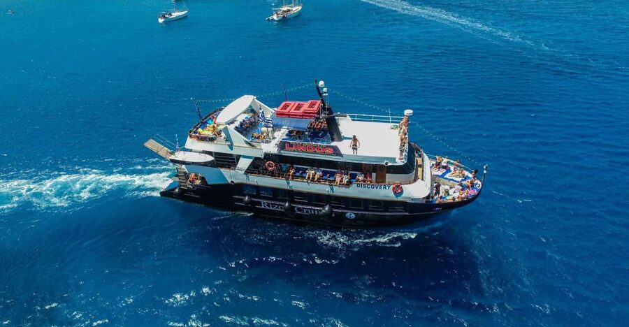 Rhodes: Lindos Cruise with 2 Swim Stops - Anthony Quinn Bay, the first 30-minute swim