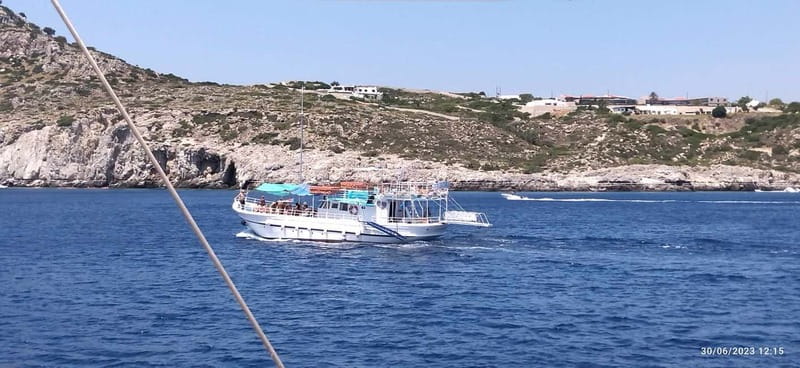 Rhodes: Pleasure Cruise for Swimming and Snorkeling - Kallithea Bay gives you the first swim